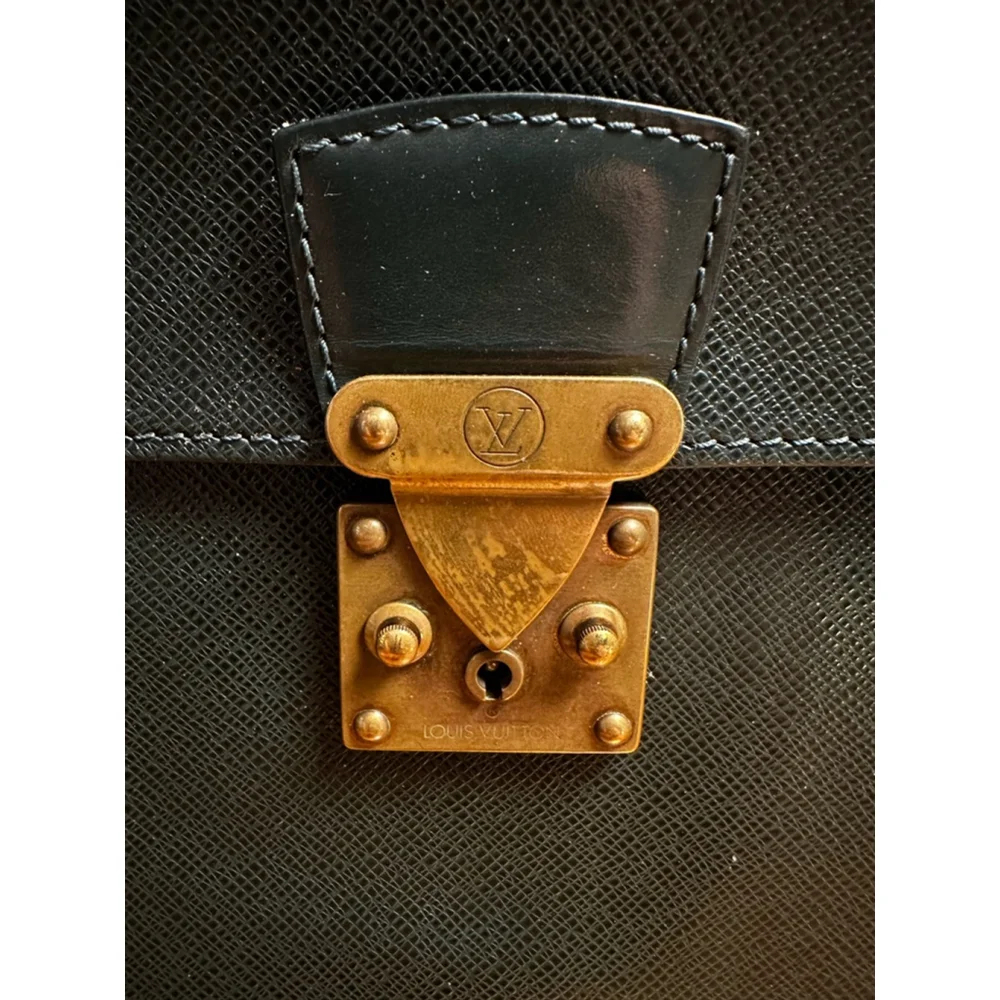 Louis Vuitton Dark Green Taiga Leather Briefcase